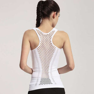 Womens Yoga Shirt Yoga Tank Tops Hollow Back Top Gym Jogging Vest Female Running Top Woman Fitness Sport Top Sexy Yoga Clothing