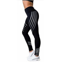 Quick-drying Net Yarn Yoga Pants Black Laser Printing