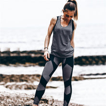 Quick-drying Net Yarn Yoga Pants Black Laser Printing