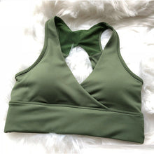 Open Back sports bra Deep V